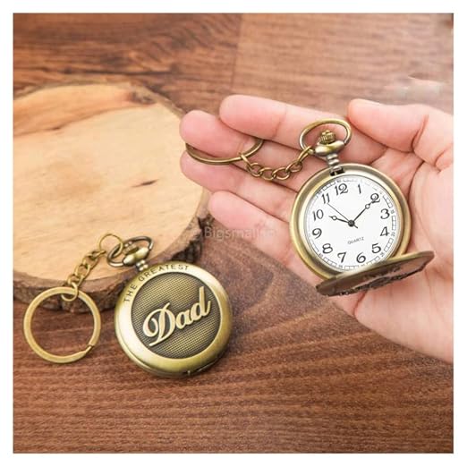 "The Greatest Dad" Embossed Watch Keychain