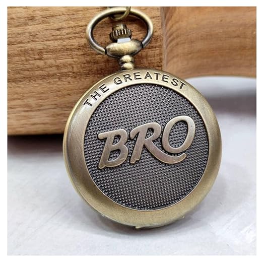 Bro Embossed Pocket watch Keychain
