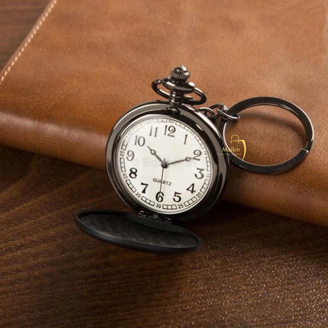 "To My King" Embossed Pocket Watch Keychain