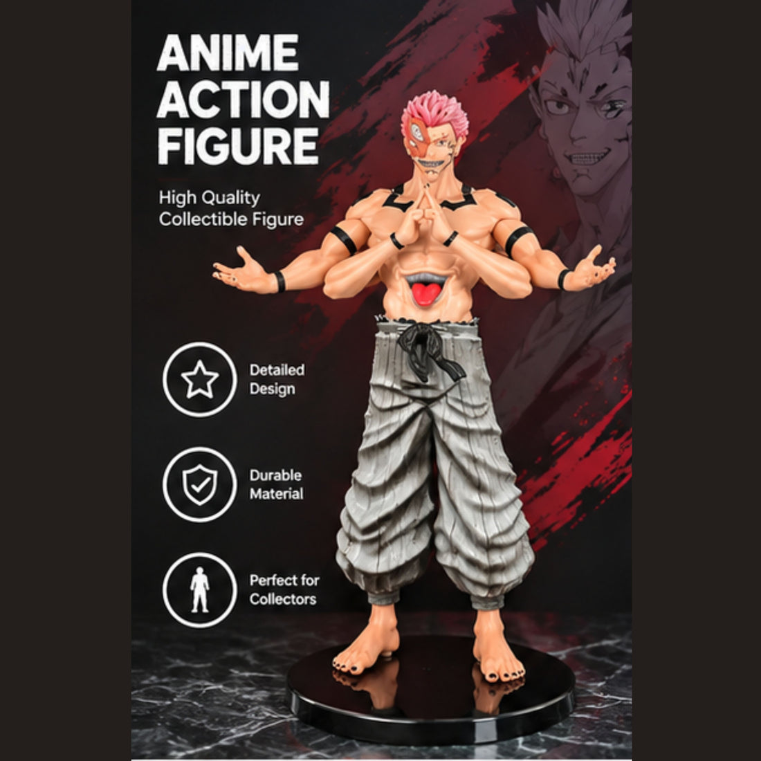 Ryomen Sukuna 20CM Anime Action Figure – Jujutsu Kaisen Collectible Statue