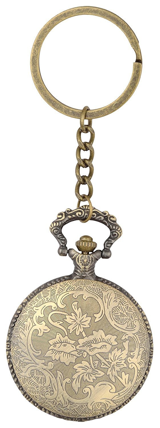 "DAD" Embossed Pocket Watch Keychain