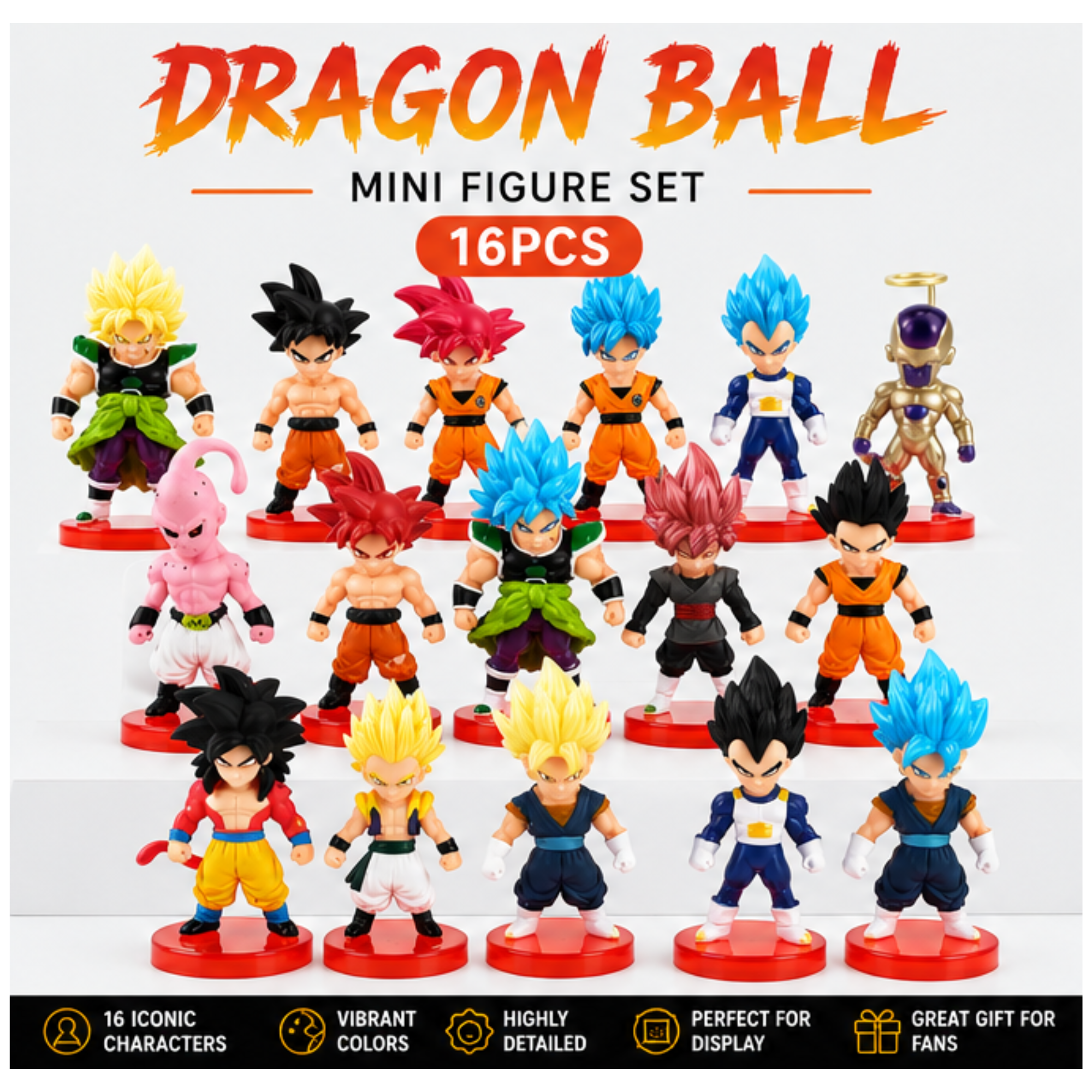 16 Pc Dragon Ball Z Action Figure