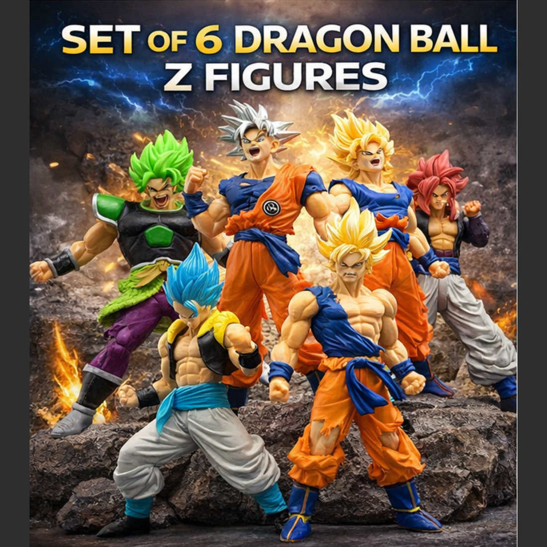 Dragon Ball Z Action Figures- Set of 6 (18 CM)