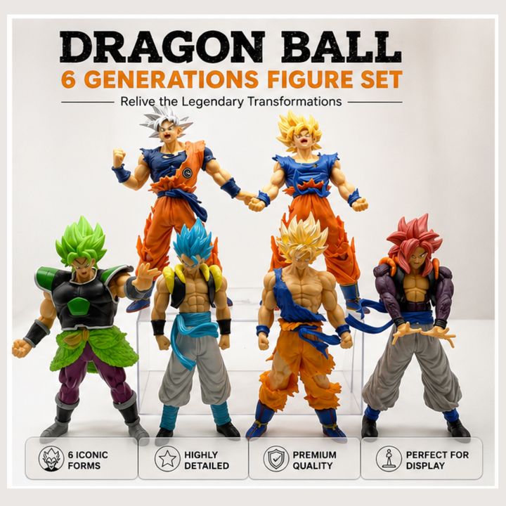Dragon Ball Z Action Figures- Set of 6 (18 CM)