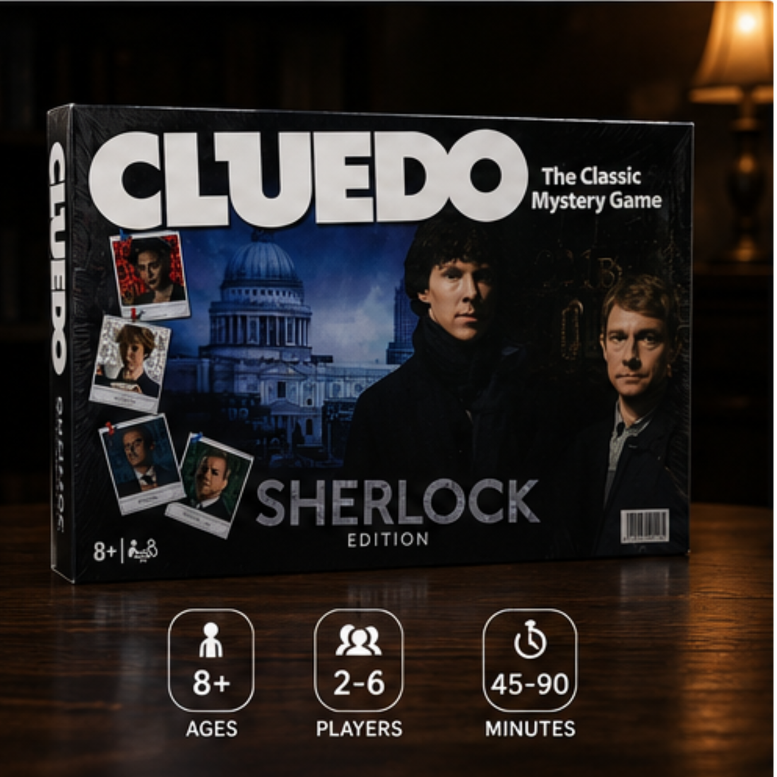 Cluedo Sherlock Edition Mystery Board Game | Classic Detective Strategy Game for Family Game Nights