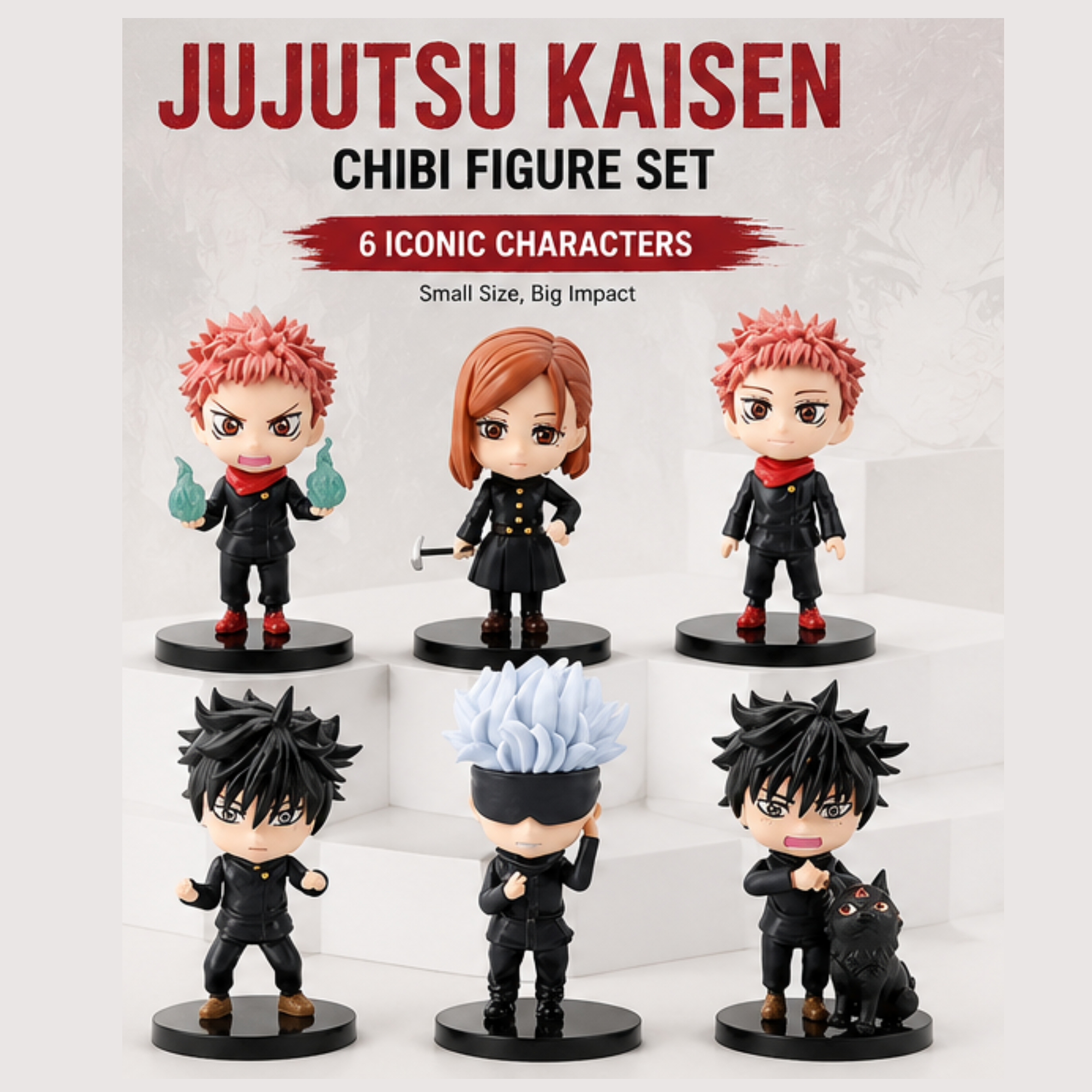 Jujutsu Kaisen Action Figures 6 Pcs Set 10 Cms PVC Figure