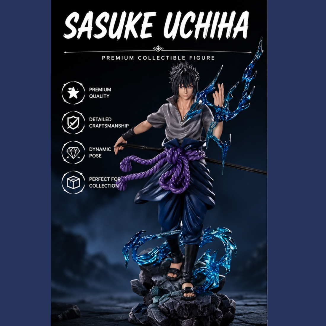 Sasuke Uchiha Action Figure – Naruto Anime Collectible Statue | Premium Display Figure