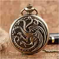 Targaryen Game of Thrones 3 Headed Dragon Watch Keychain