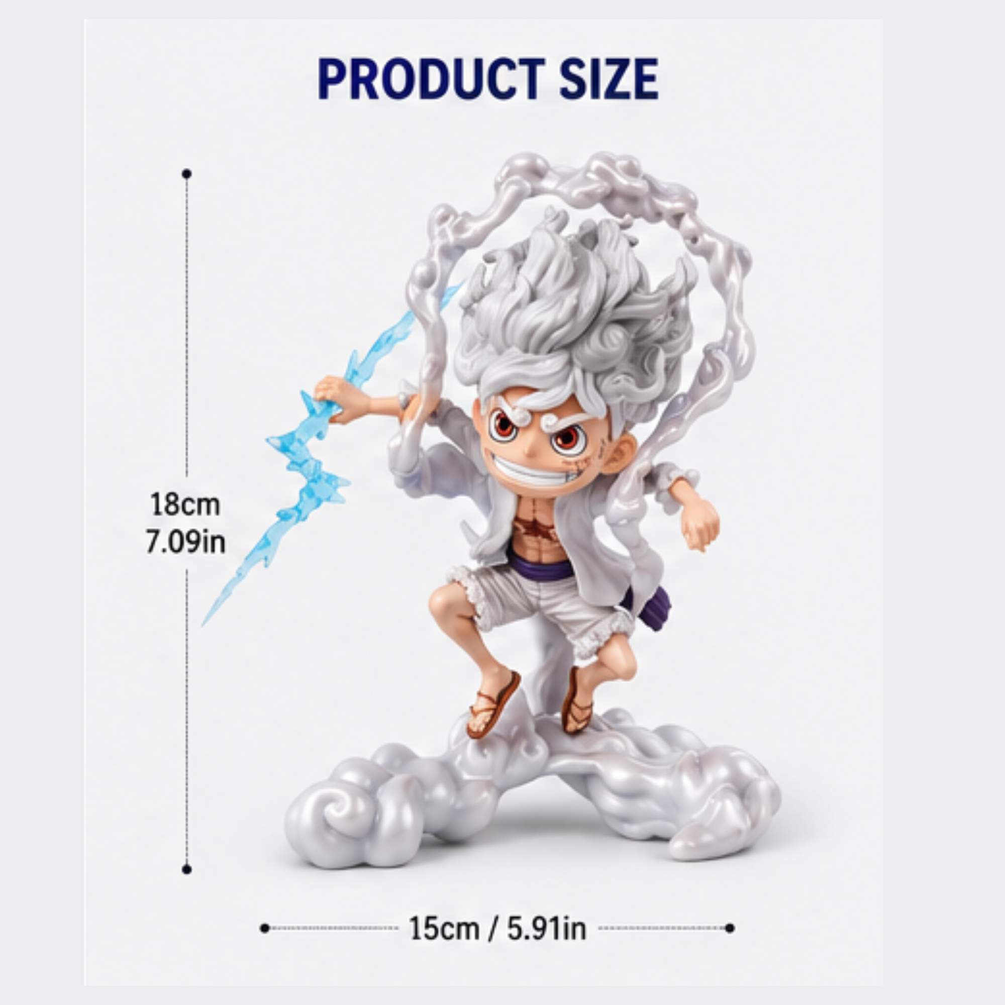 Luffy Gear 5 Action Figure, 16 CM