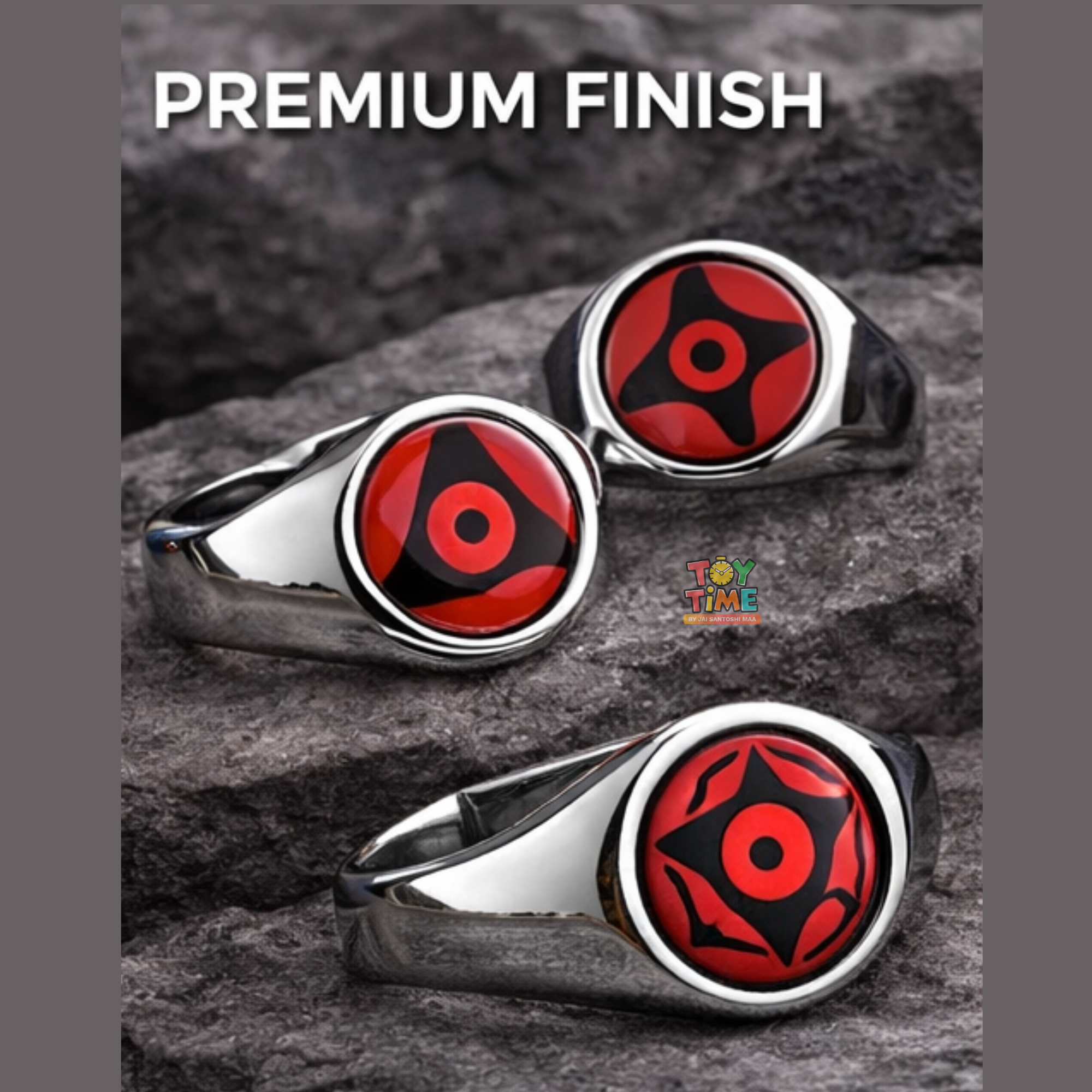 10 Pcs Naruto Akatsuki Ring Set