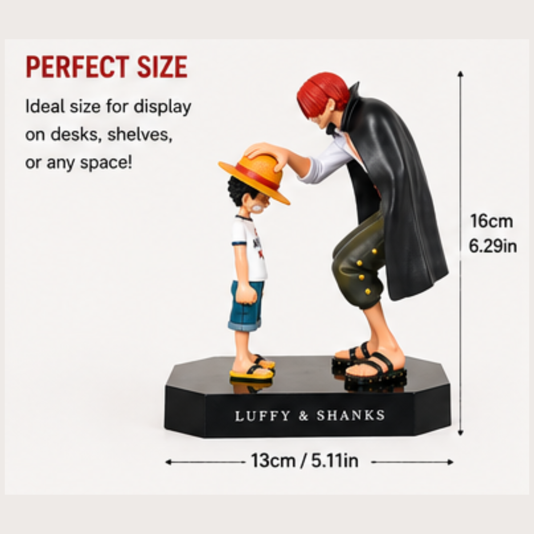 Luffy & Shanks Action Figure Set – One Piece Anime Collectible Duo | Premium Display Toys (18 CM)