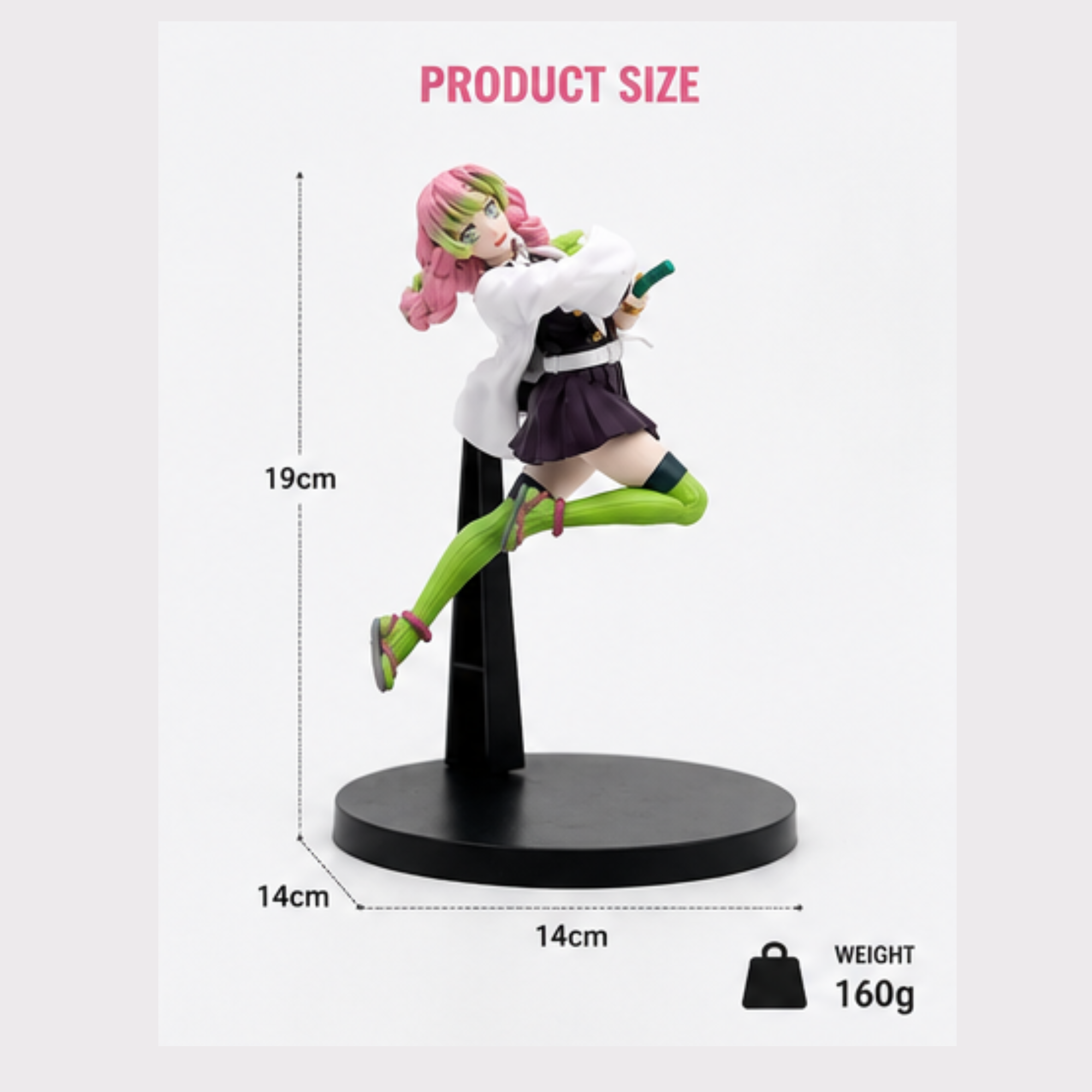 Mitsuri Kanroji Figure (19 cm) – Demon Slayer Anime Collectible Statue | Premium Display Toy