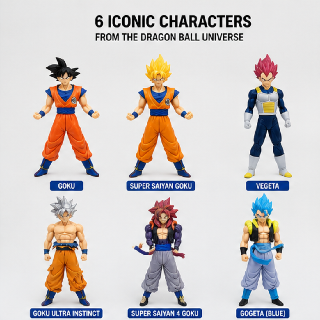 Dragon Ball Z Action Figures- Set of 6 (18 CM)