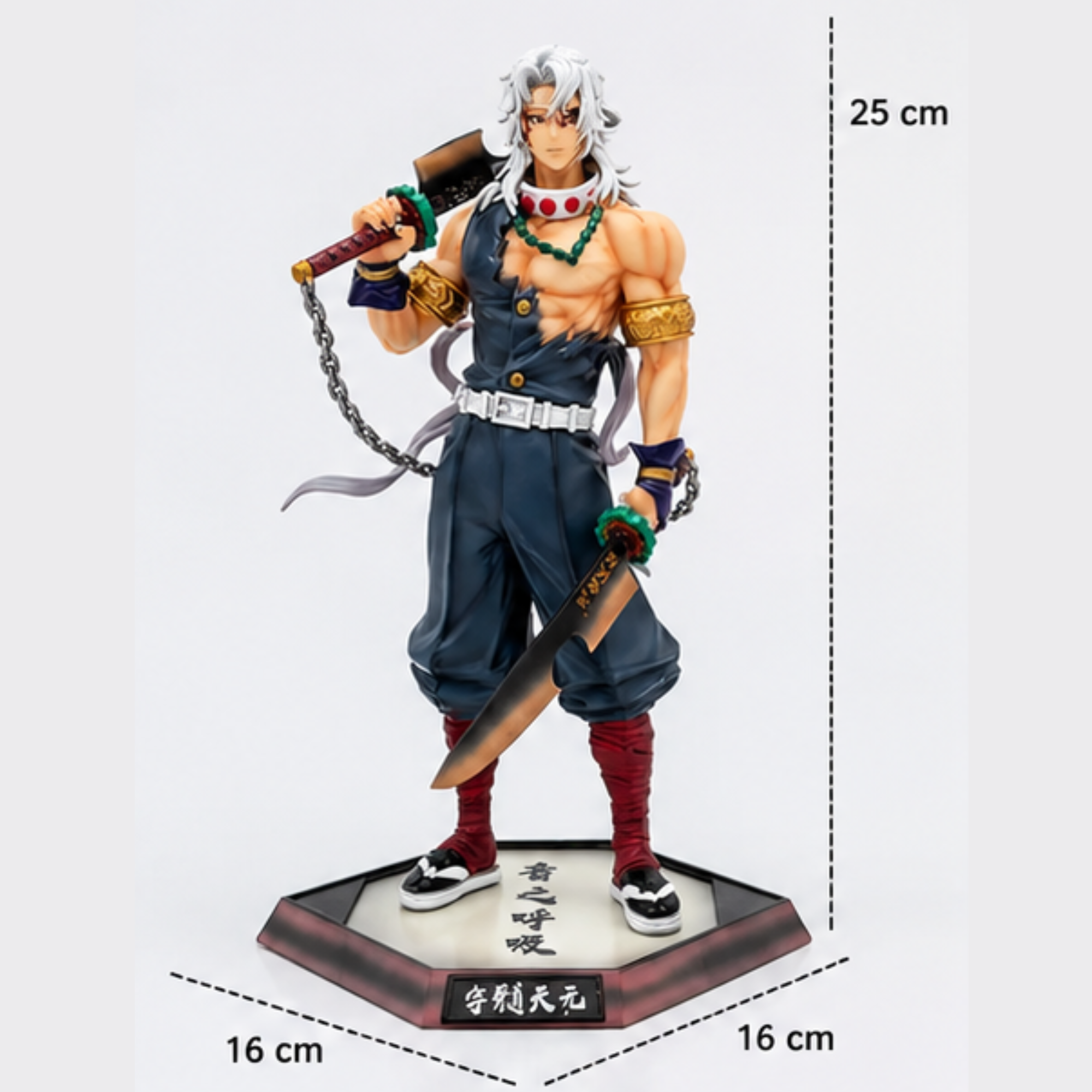 Tengen Uzui Anime Action Figure (25 cm) – Premium Demon Slayer Collectible PVC Statue | Detailed Display Figure for Anime Fans, Desk Decor & Gifts