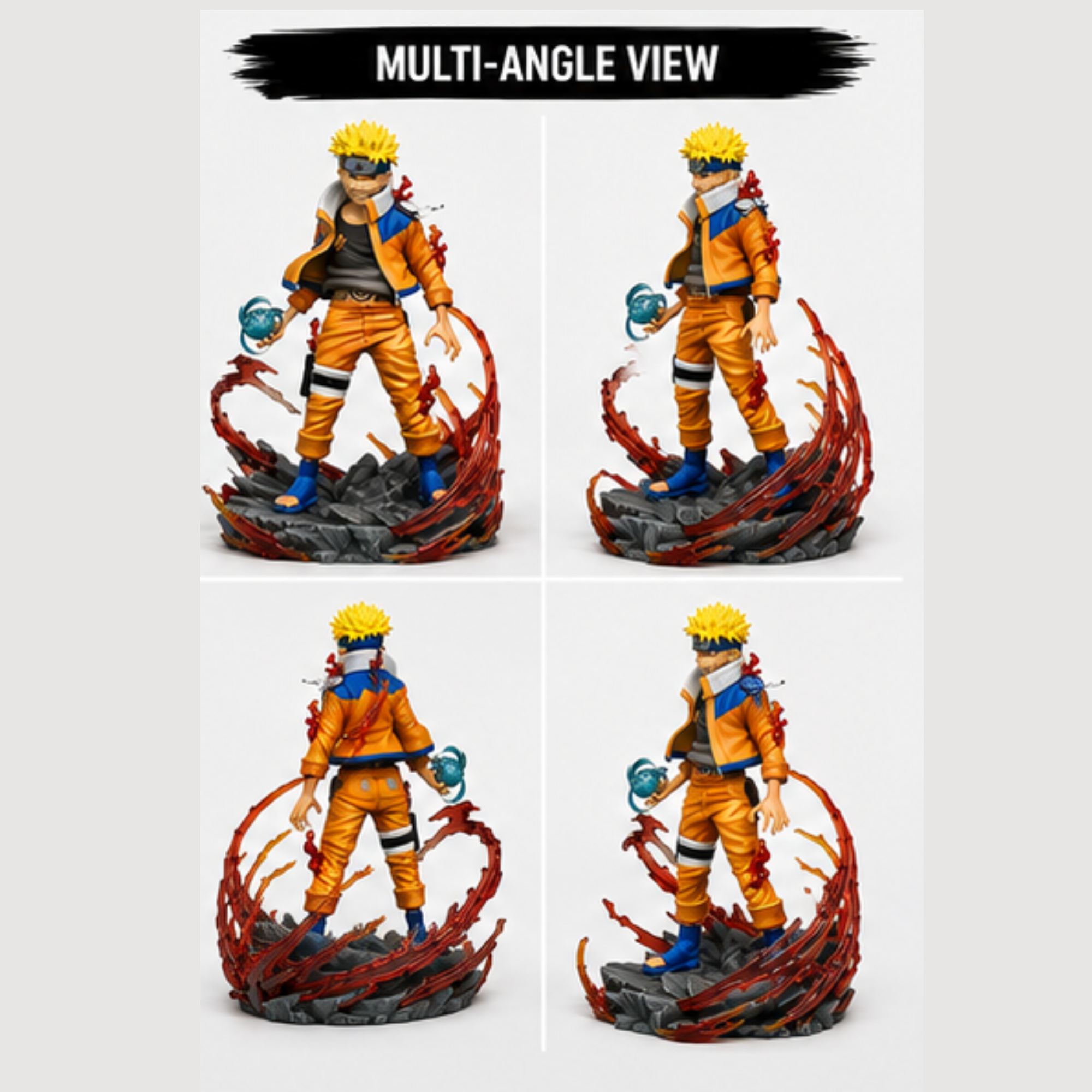 Naruto Uzumaki Rasengan Premium Anime Action Figure Statue (27 cm) | PVC Collectible Display Model for Anime Fans & Collectors