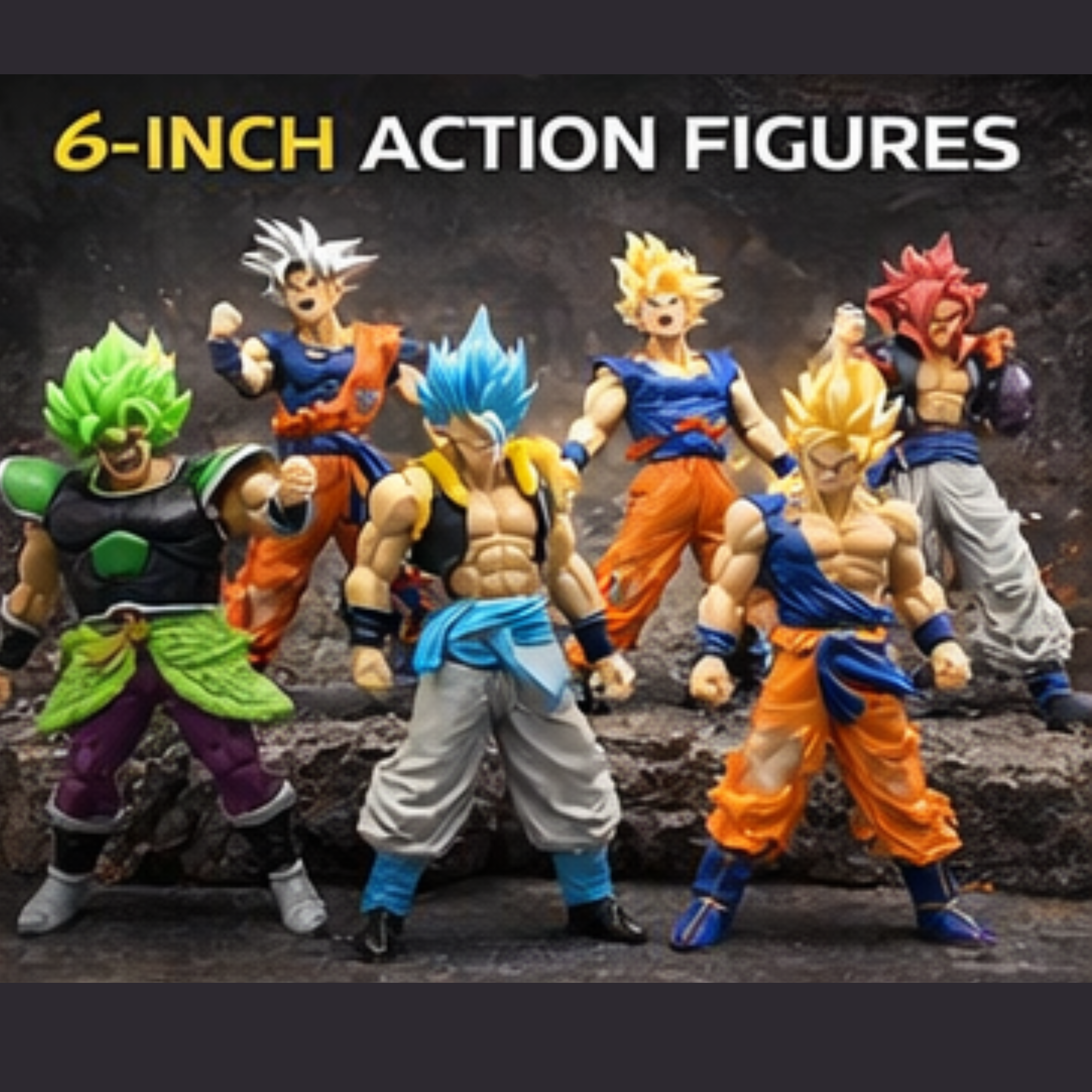 Dragon Ball Z Action Figures- Set of 6 (18 CM)