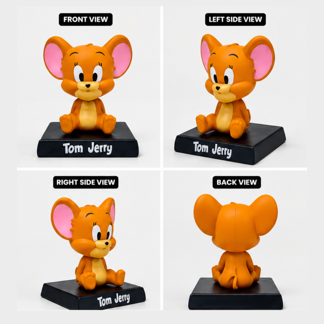 Tom & Jerry Jerry Sitting Collectible Figure (12 CM) | Cute Cartoon PVC Action Figure | Premium Desk Decor & Gift for Kids, Anime & Cartoon Fans