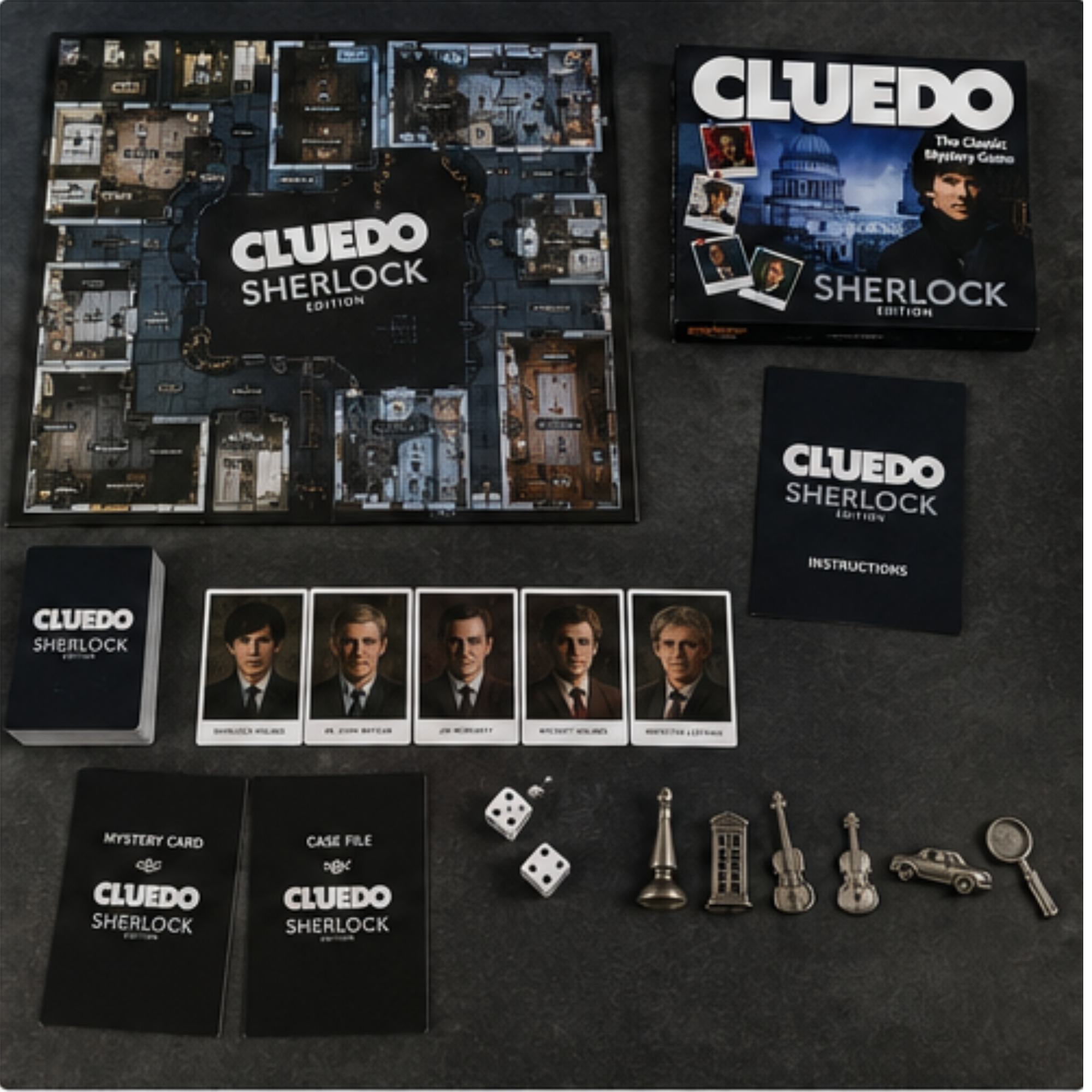 Cluedo Sherlock Edition Mystery Board Game | Classic Detective Strategy Game for Family Game Nights
