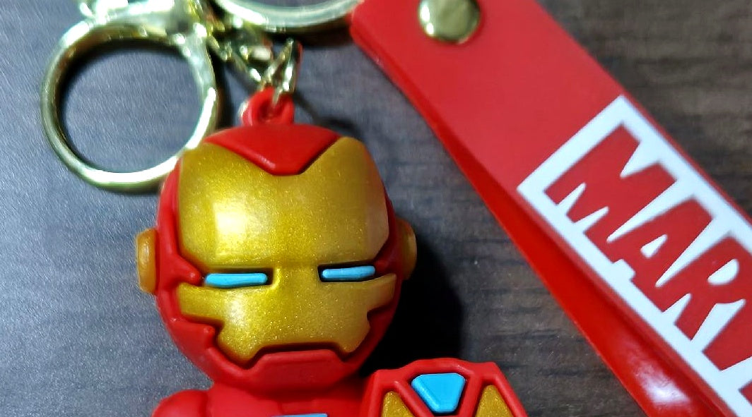 Iron Man Marvel Keychain – 3D Superhero Figure with Strap
