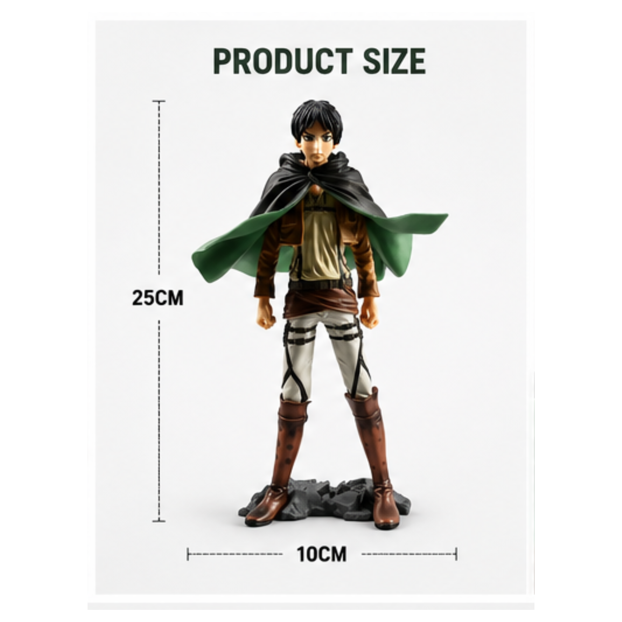 Eren Yeager Action Figure (Attack on Titan) – Premium Anime Collectible Statue for Display (25 CM)