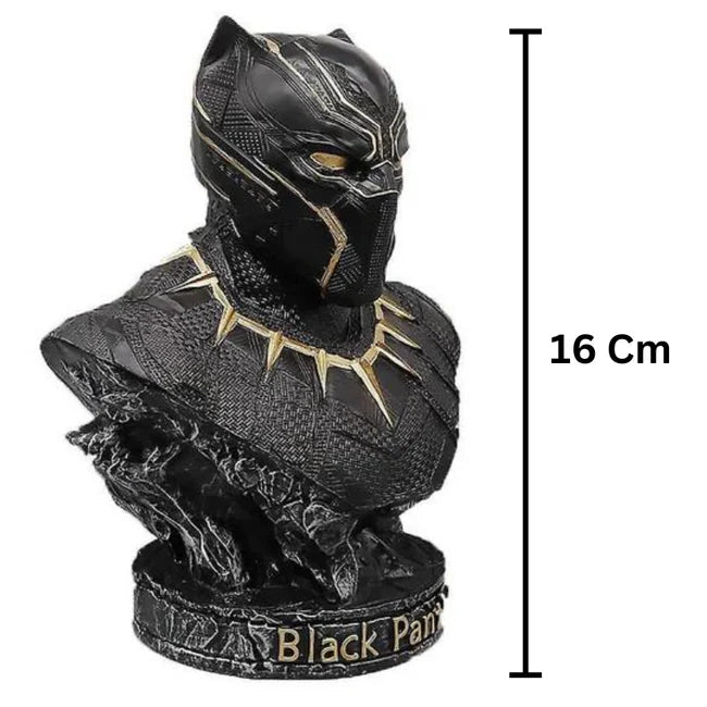 Black Panther Bust Statue | Premium Superhero Collectible Display Figure | Detailed Resin Desk Decor for Fans & Collectors