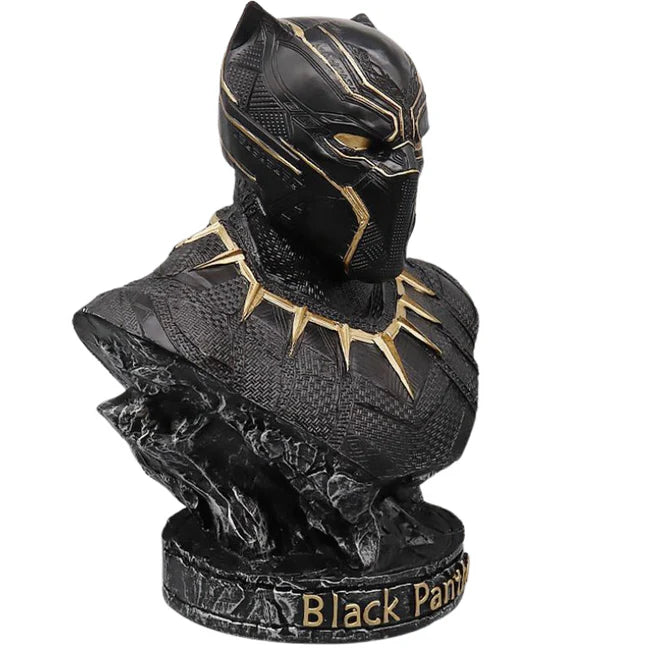 Black Panther Bust Statue | Premium Superhero Collectible Display Figure | Detailed Resin Desk Decor for Fans & Collectors
