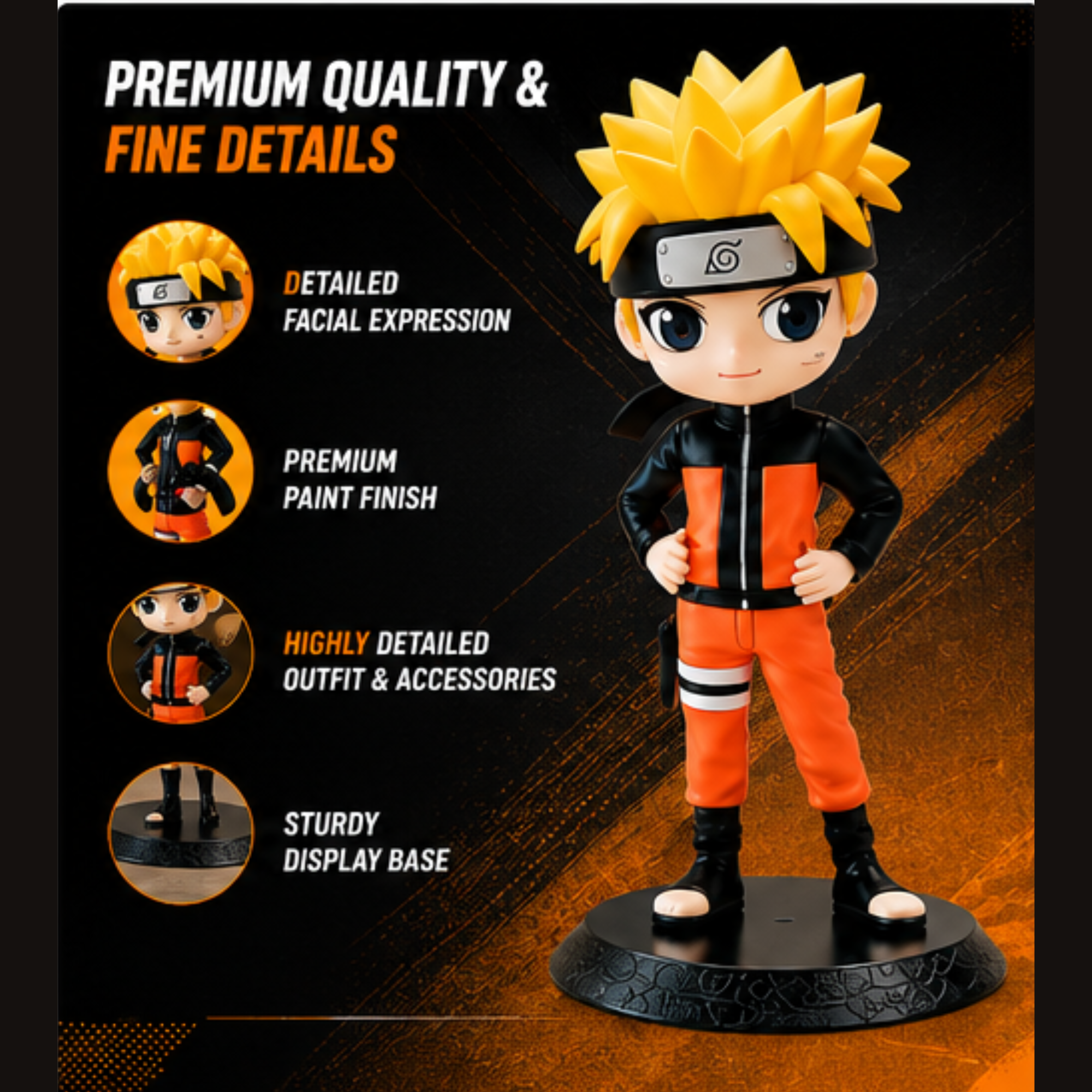 Naruto Chibi Action Figure Set (6 Characters) | Naruto, Sasuke, Sakura, Kakashi, Itachi & Gaara Collectible Anime Mini Figures