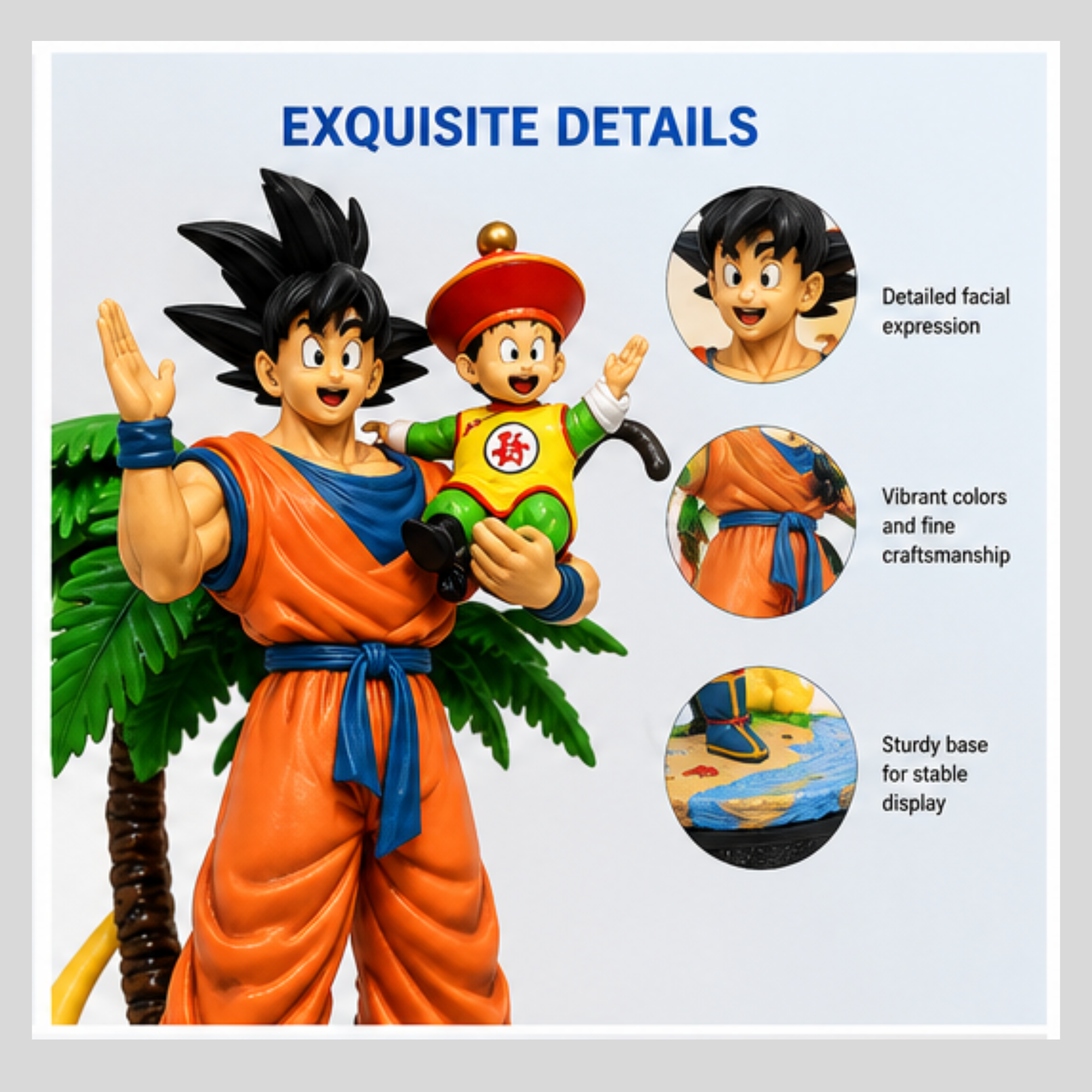 Goku & Gohan Figure (25 cm) – Dragon Ball Z Father-Son Collectible Statue | Premium Anime Display