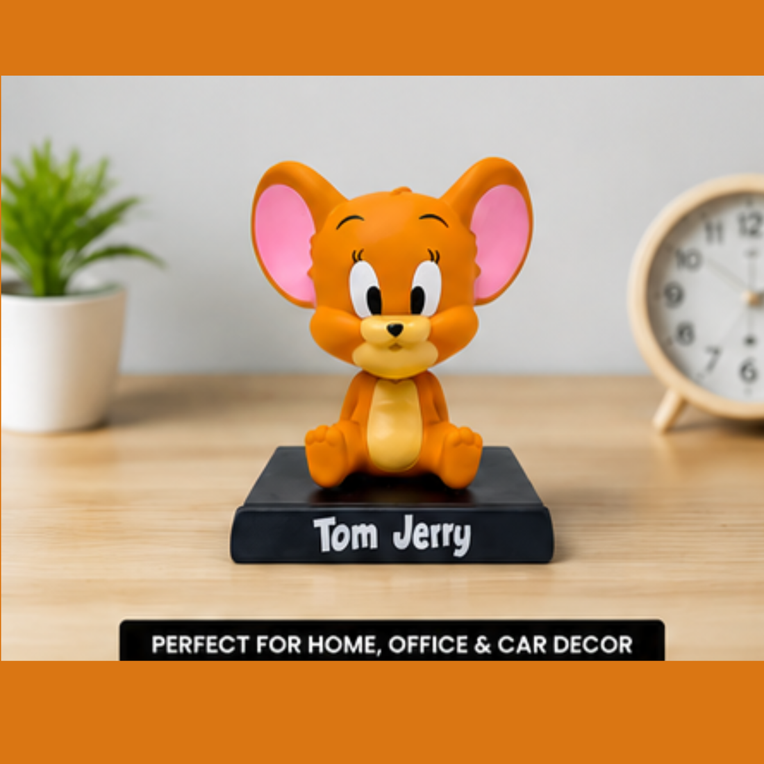 Tom & Jerry Jerry Sitting Collectible Figure (12 CM) | Cute Cartoon PVC Action Figure | Premium Desk Decor & Gift for Kids, Anime & Cartoon Fans