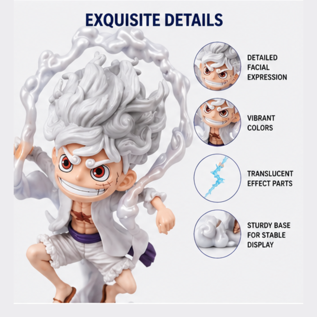Luffy Gear 5 Action Figure, 16 CM