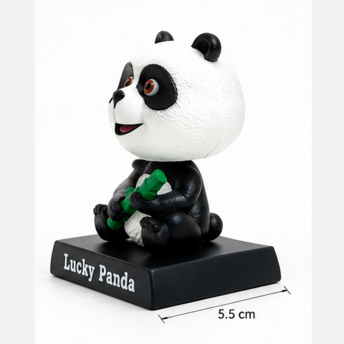 Lucky Panda Bobblehead Figurine | Cute Panda Desk Decor | Car Dashboard Showpiece | Lucky Gift Collectible