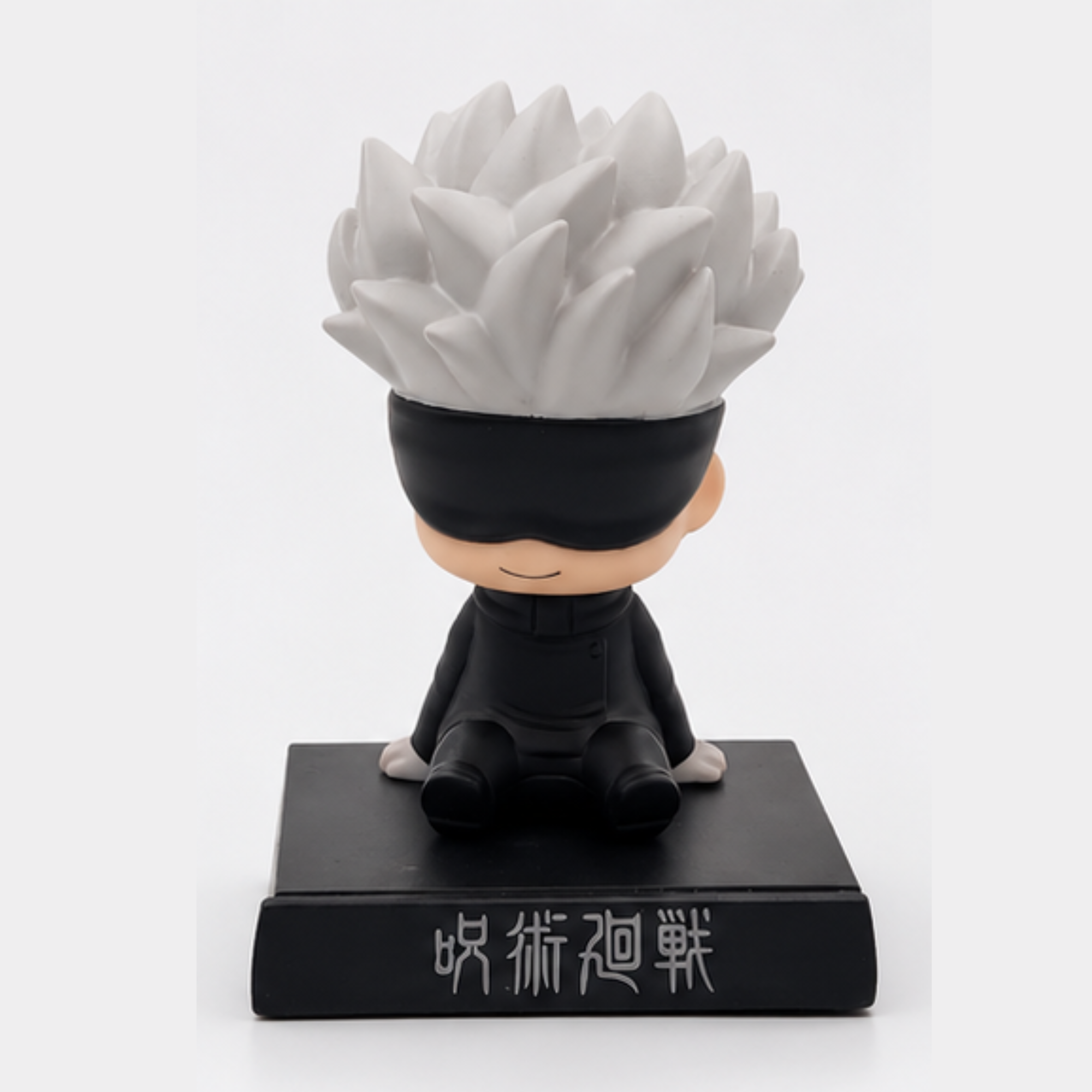 Gojo Satoru Bobblehead with Mobile Stand – Jujutsu Kaisen Anime Desk Decor | Premium PVC Collectible Figure for Car Dashboard, Office & Home