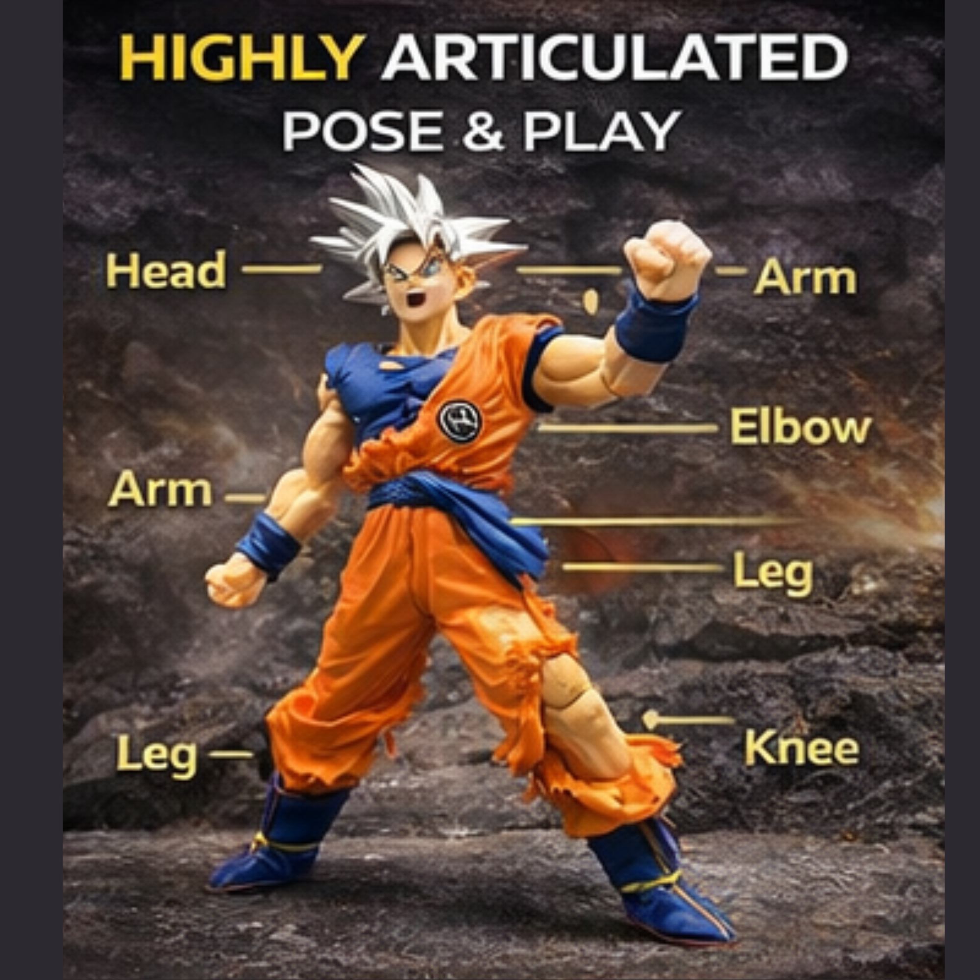 Dragon Ball Z Action Figures- Set of 6 (18 CM)