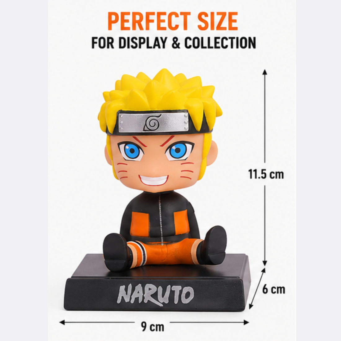 Naruto Chibi Sitting Figure Collectible Statue | Cute Anime Desk Decor | Premium PVC Action Figure for Fans & Collectors