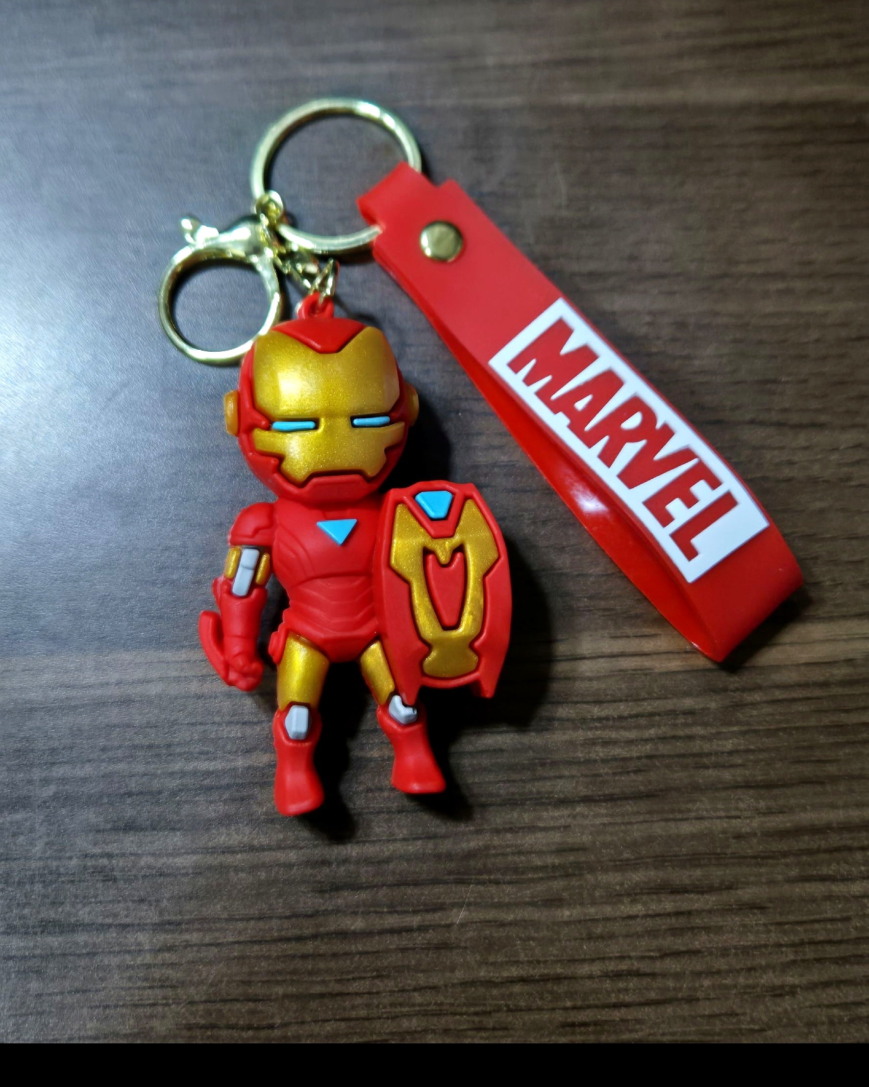 Iron Man Marvel Keychain – 3D Superhero Figure with Strap