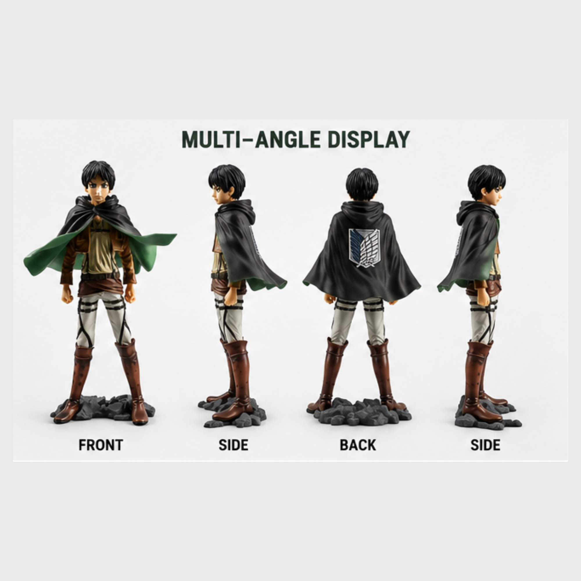 Eren Yeager Action Figure (Attack on Titan) – Premium Anime Collectible Statue for Display (25 CM)