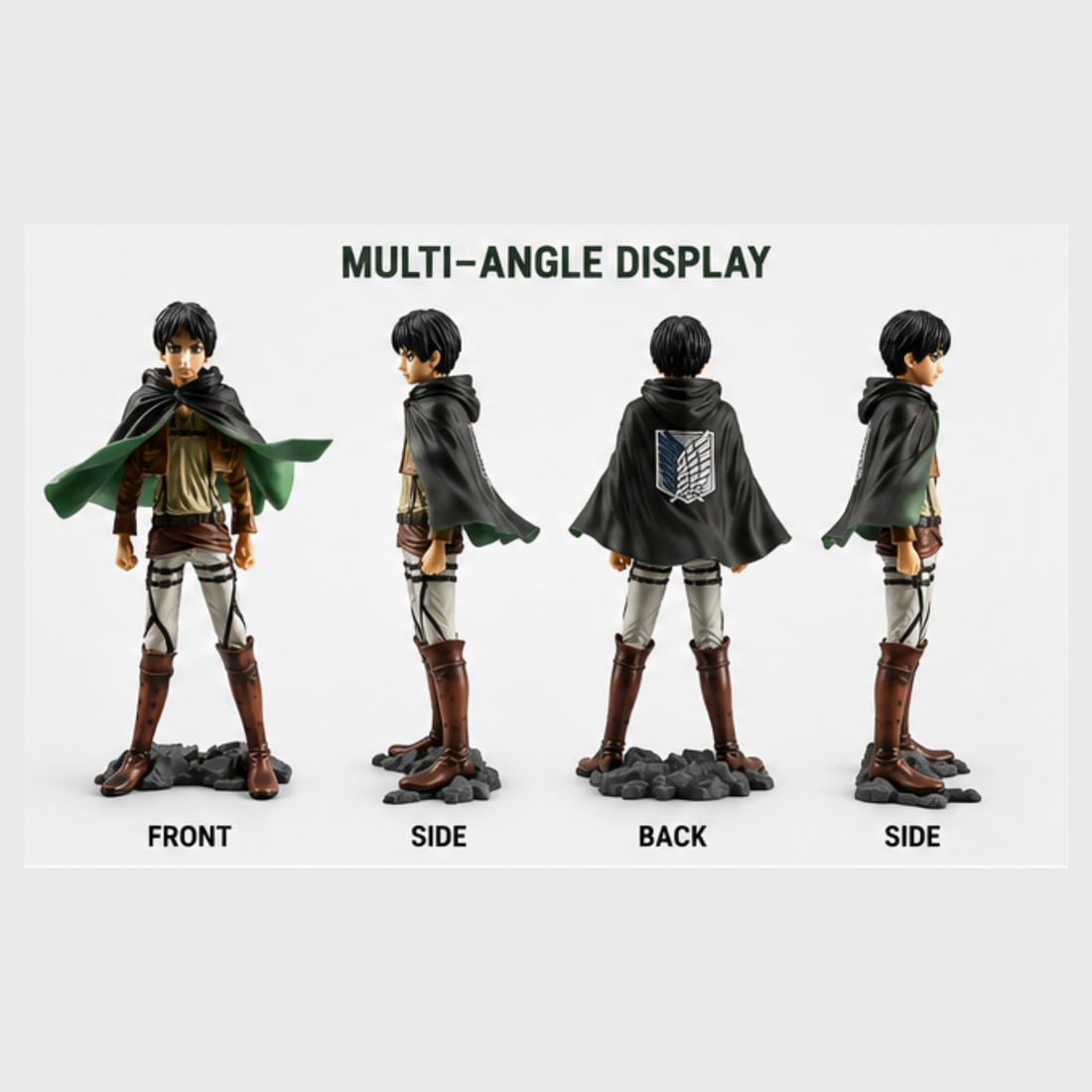Eren Yeager Action Figure (Attack on Titan) – Premium Anime Collectible Statue for Display (25 CM)