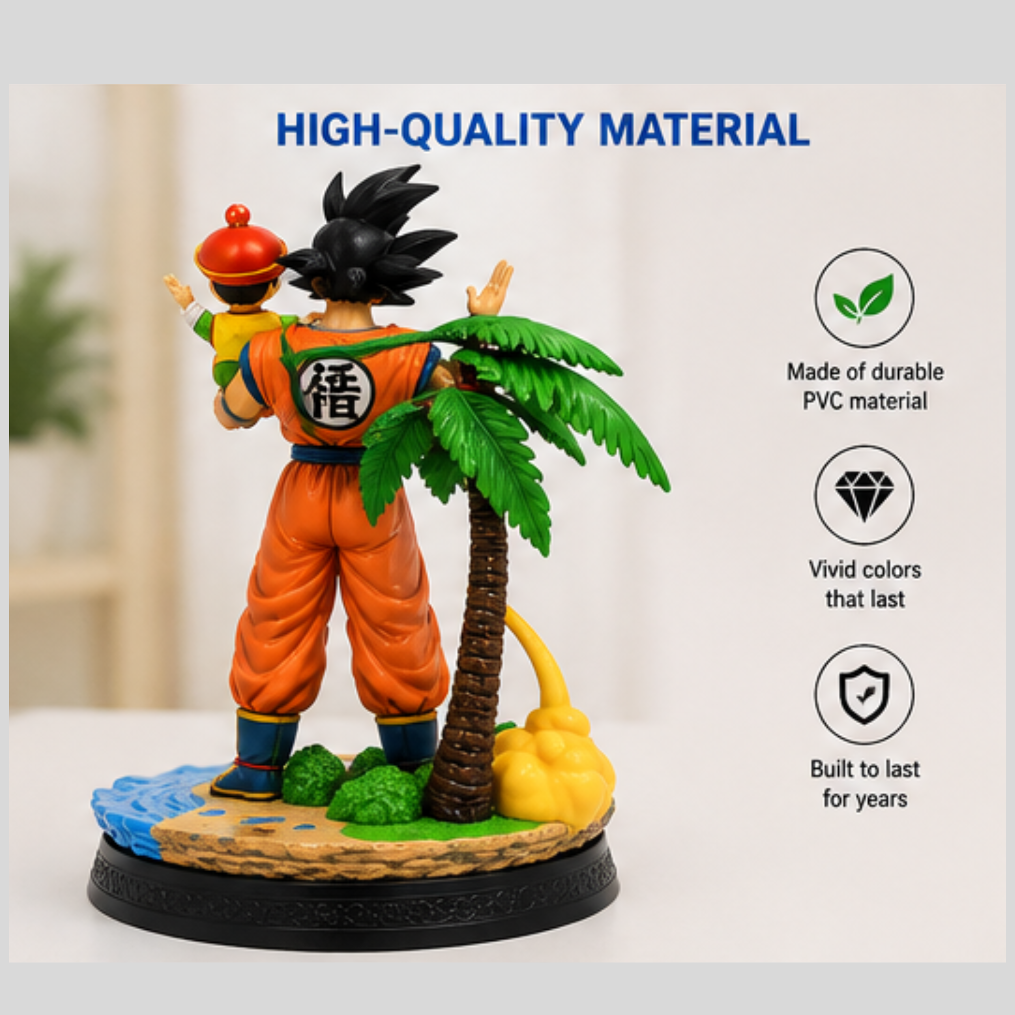 Goku & Gohan Figure (25 cm) – Dragon Ball Z Father-Son Collectible Statue | Premium Anime Display
