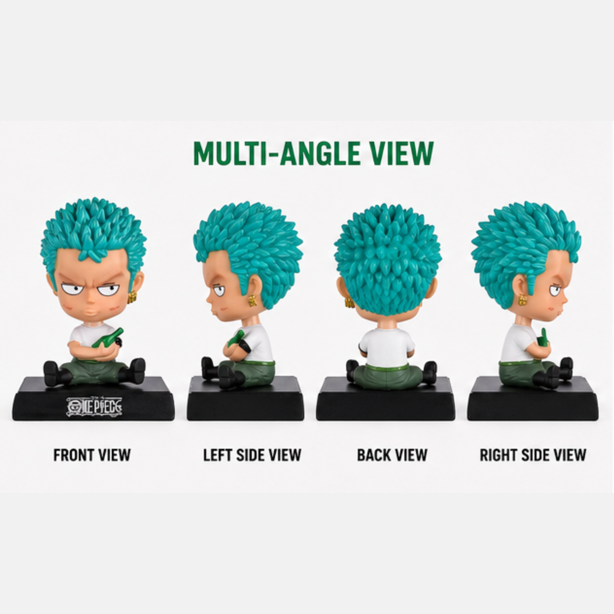 One Piece Roronoa Zoro Chibi Sitting Figure | Premium Anime Collectible PVC Statue | Cute Desk Decor for Fans & Collectors