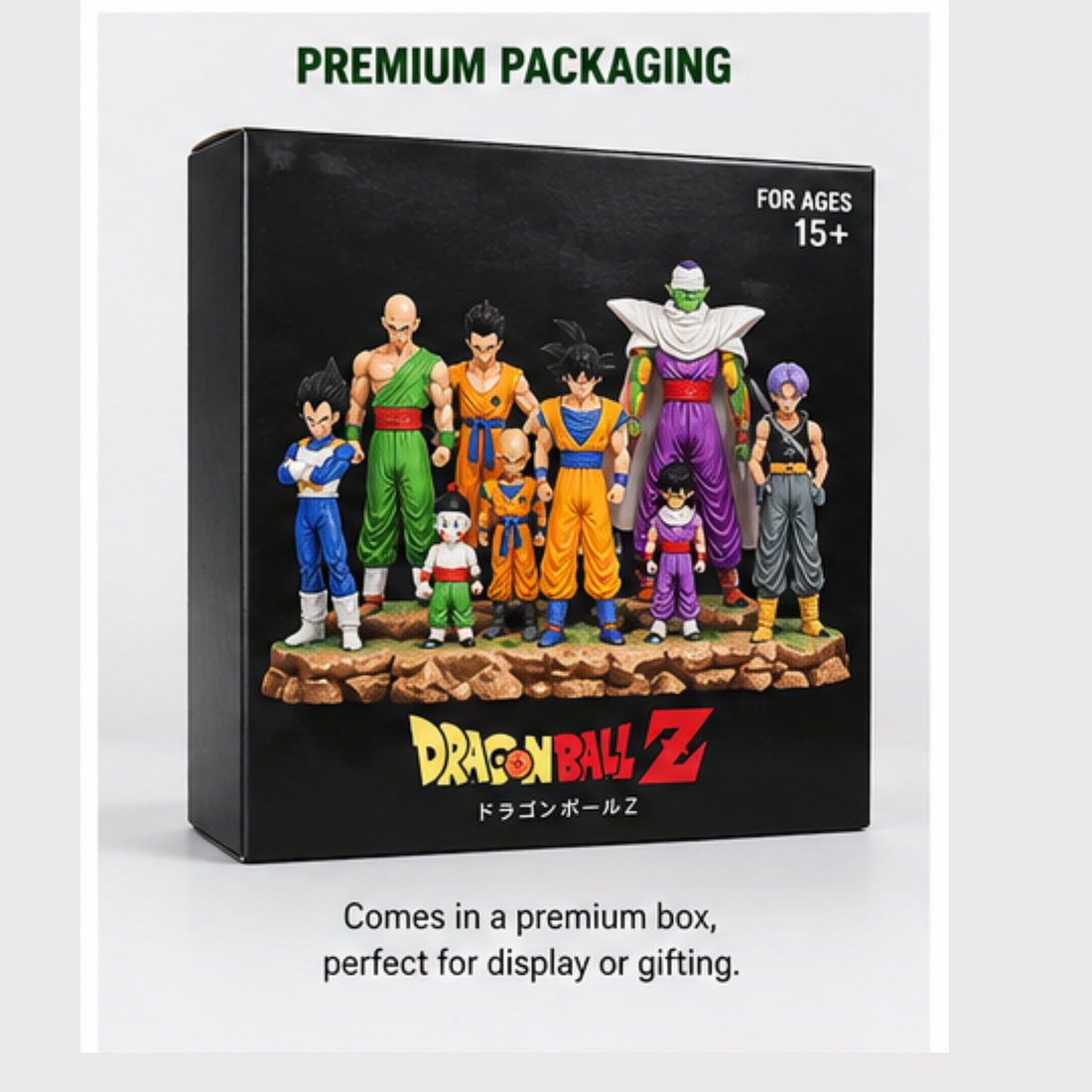 Dragon Ball Z Warriors Mega Figure Set (21.5 cm) – Goku, Vegeta, Gohan, Piccolo & More | Premium Collectible Display