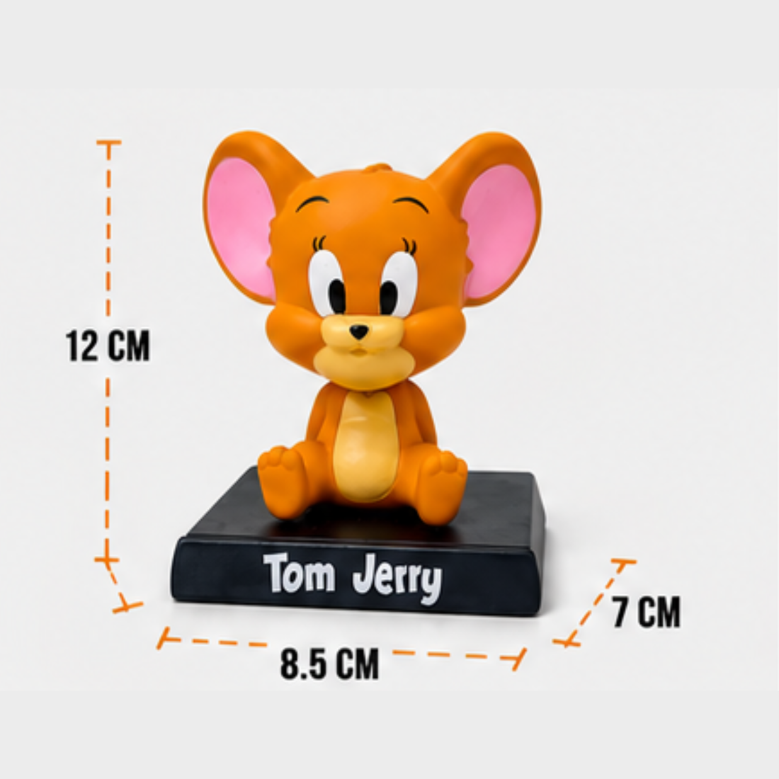 Tom & Jerry Jerry Sitting Collectible Figure (12 CM) | Cute Cartoon PVC Action Figure | Premium Desk Decor & Gift for Kids, Anime & Cartoon Fans