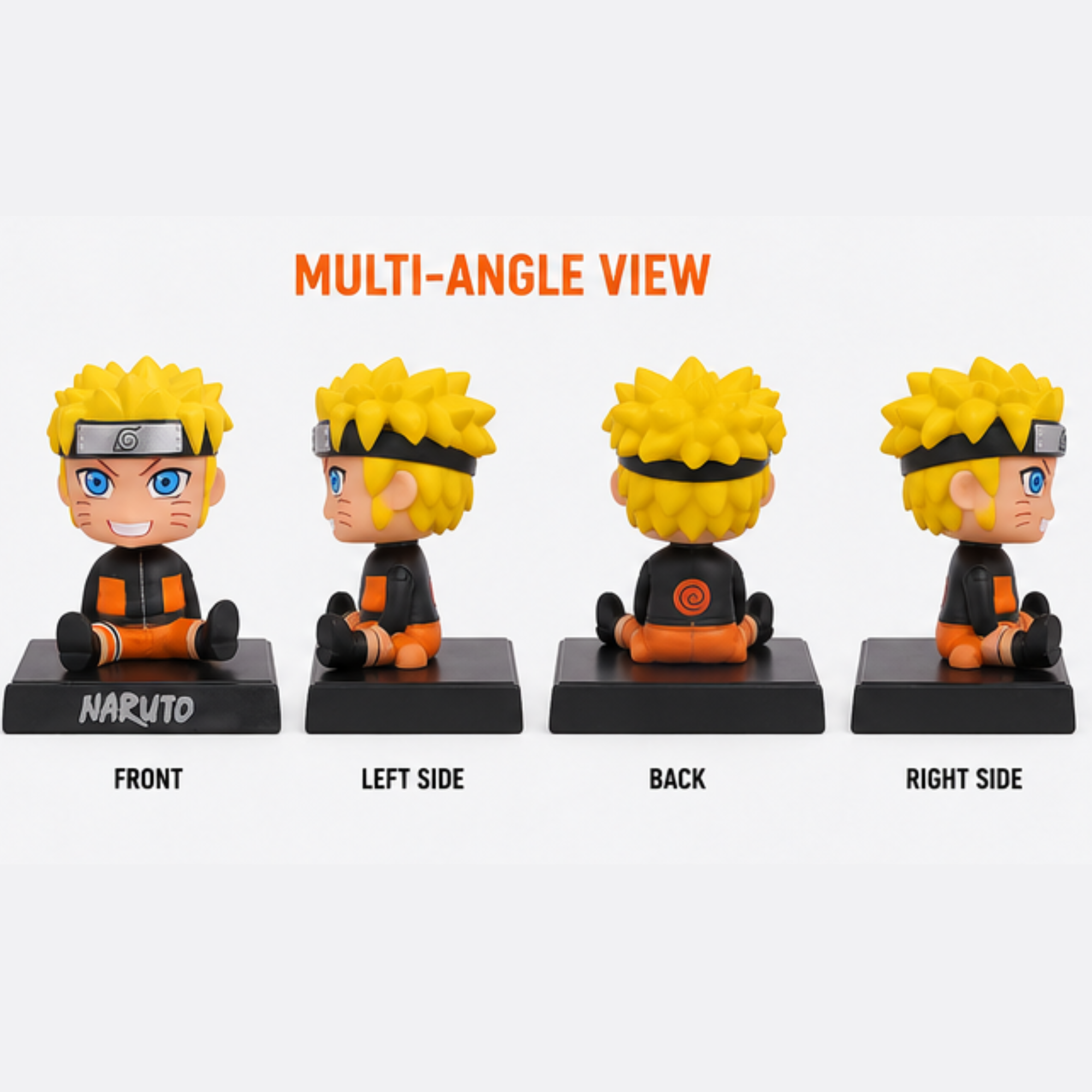 Naruto Chibi Sitting Figure Collectible Statue | Cute Anime Desk Decor | Premium PVC Action Figure for Fans & Collectors