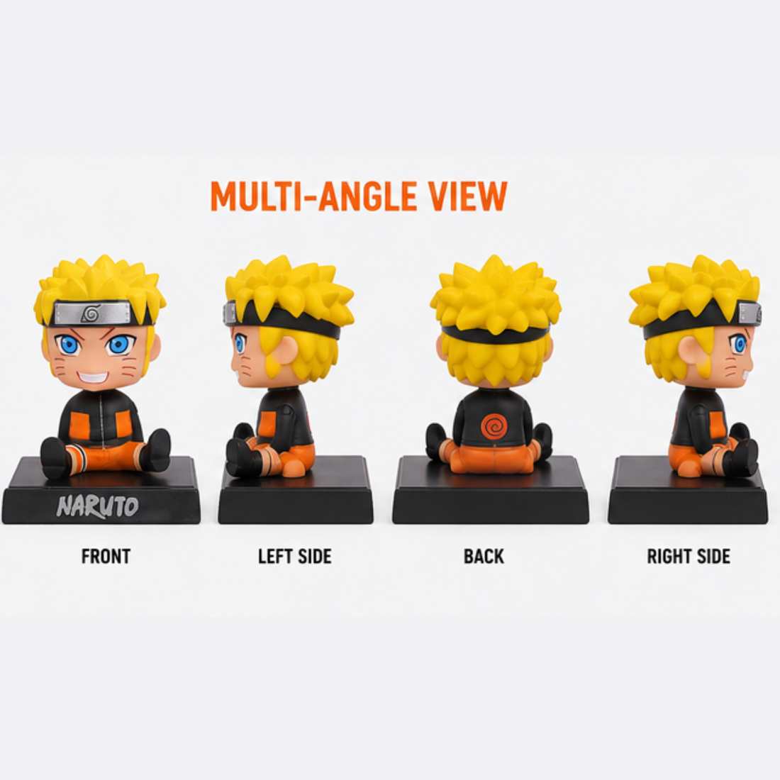 Naruto Chibi Sitting Figure Collectible Statue | Cute Anime Desk Decor | Premium PVC Action Figure for Fans & Collectors
