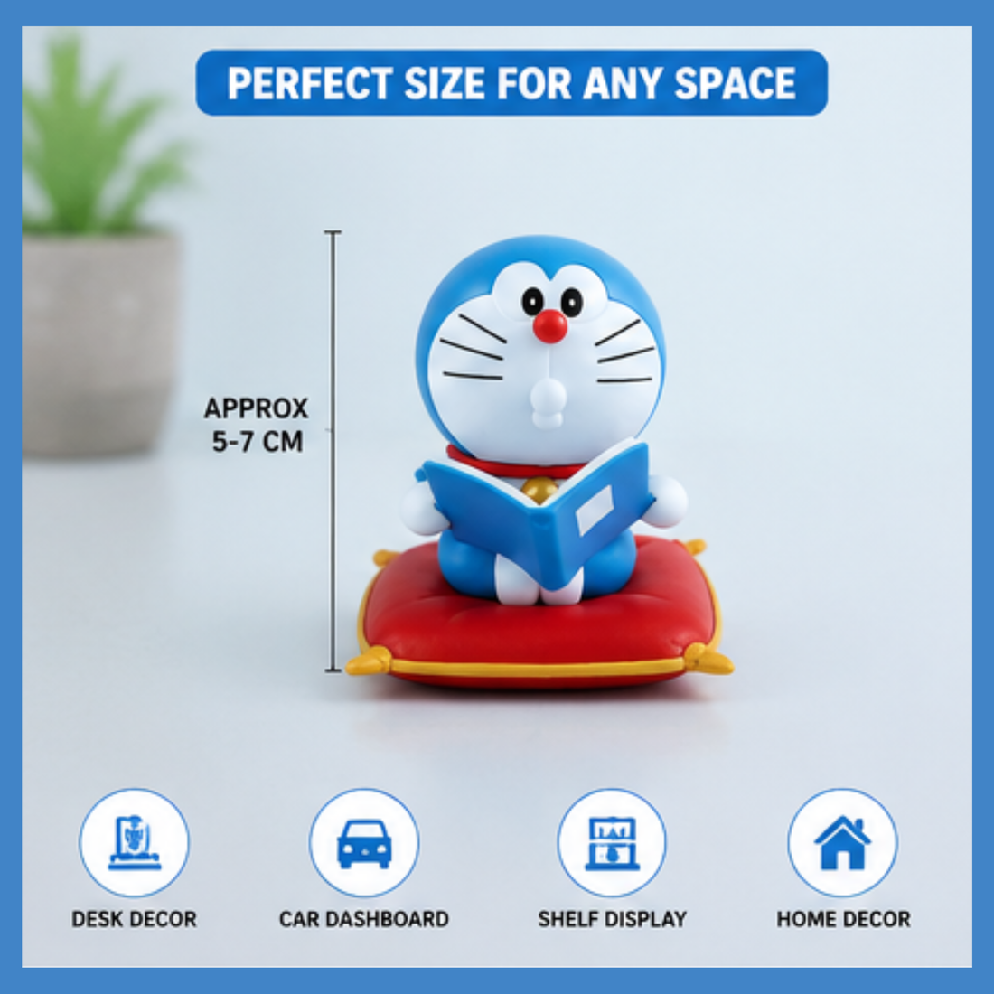 Doraemon 6-Piece Mini Figure Set | Cute Cartoon Collectible Toys for Kids, Desk Decor & Anime Fans