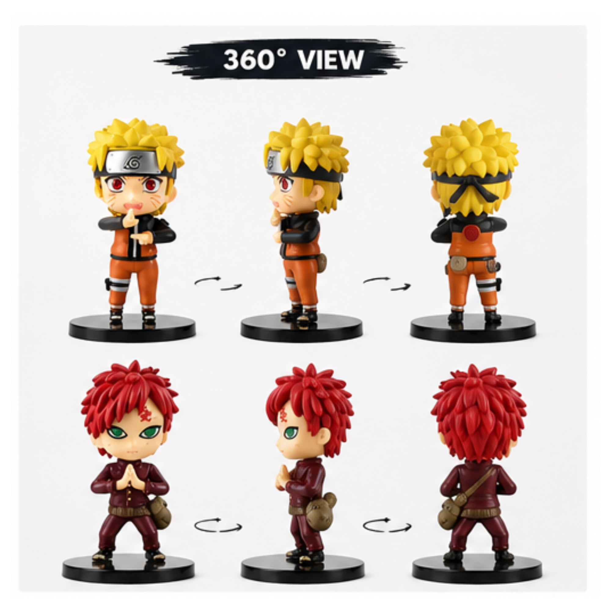 Naruto Mini Figure Set of 6 – Anime Character Collectibles | Premium Desk Display Toys (9-10 CM)