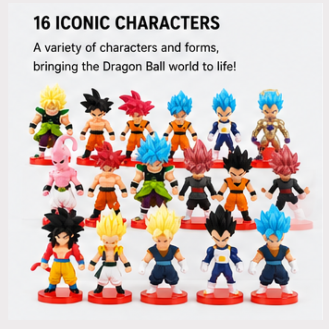 16 Pc Dragon Ball Z Action Figure