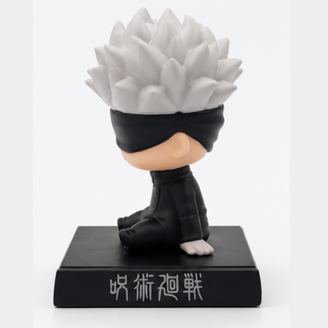 Gojo Satoru Bobblehead with Mobile Stand – Jujutsu Kaisen Anime Desk Decor | Premium PVC Collectible Figure for Car Dashboard, Office & Home