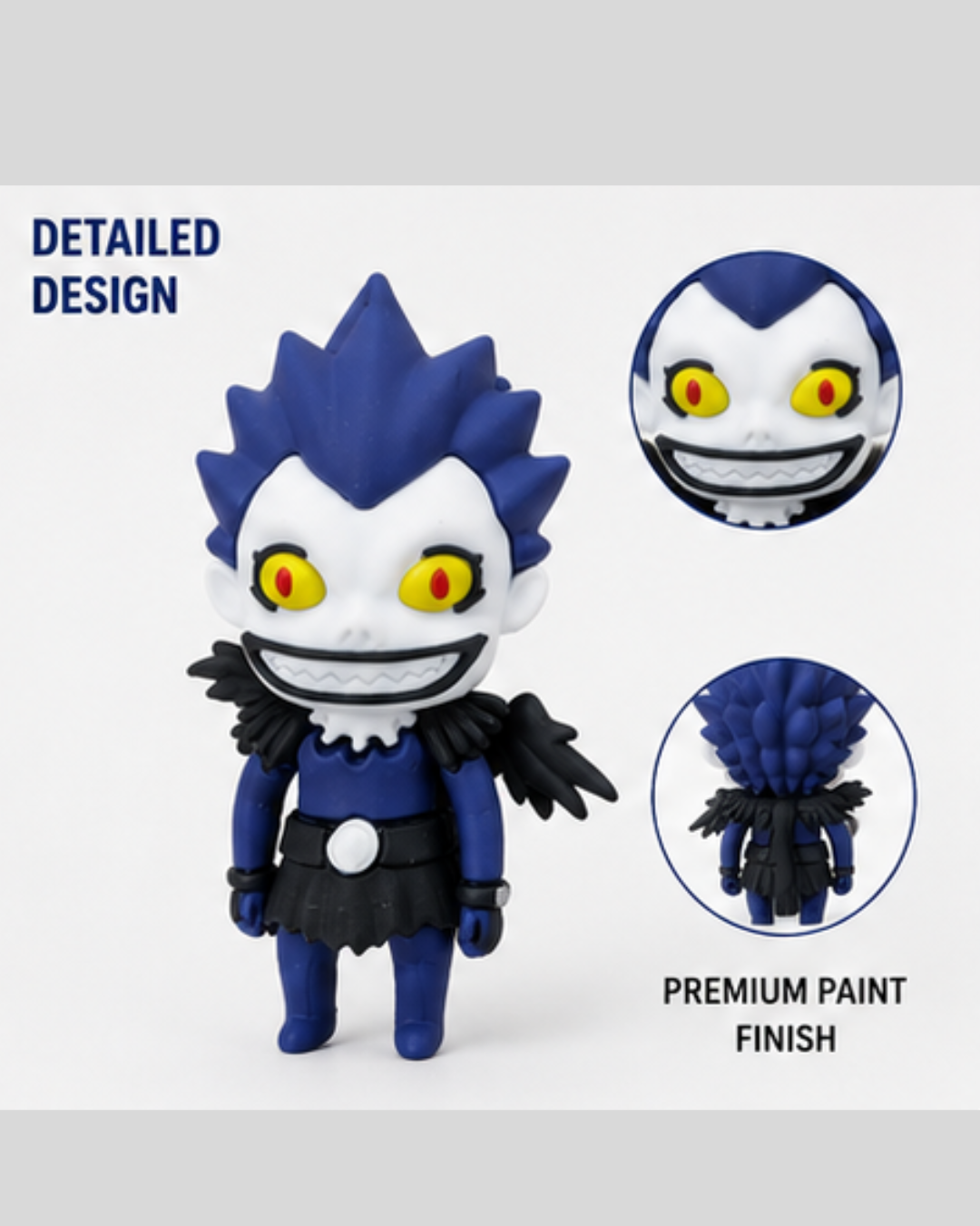 Death Note Ryuk Anime Keychain with Silicone Strap | Premium 3D Rubber Keyring | Cute Collectible Pendant for Bike Keys, Car Keys, Bags & Backpacks | Anime Gift for Fans