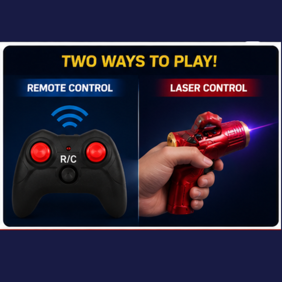 Laser Wall Climbing RC Car with Laser Controller & Remote Control | 360° Stunt Car | USB Rechargeable | Wall, Ceiling & Floor Climbing Toy for Kids