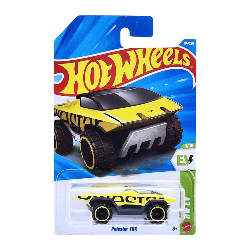 Hot Wheels Polestar TRX Die-Cast Car (Yellow) | 1:64 Scale Off-Road Electric Concept Vehicle | HW EV Series | Collectible Toy Car for Kids & Collectors